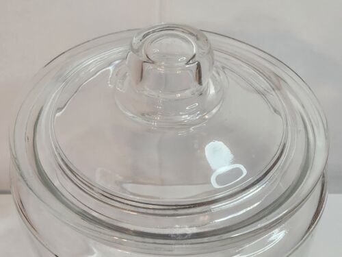 Vintage Swinson Food Products Glass Counter Jar Charlotte NC 8" Tall 10" w/Lid