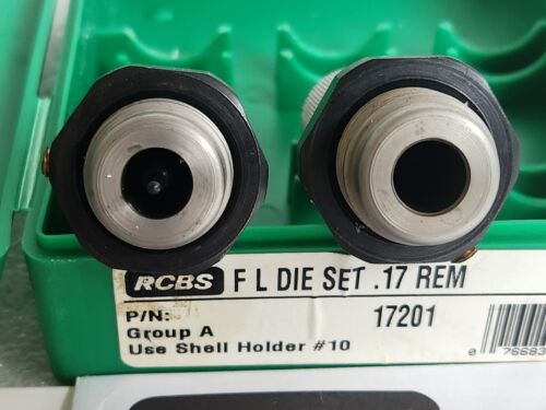 RCBS 17201 2 Reloading Die Set .17 Rem Full Length * MINT * 17 remington