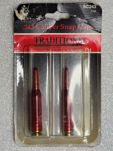 Traditions Snap Caps .243 Cal Pack of 2 Red NOS * asc243 lyman a-zoom pachmayr