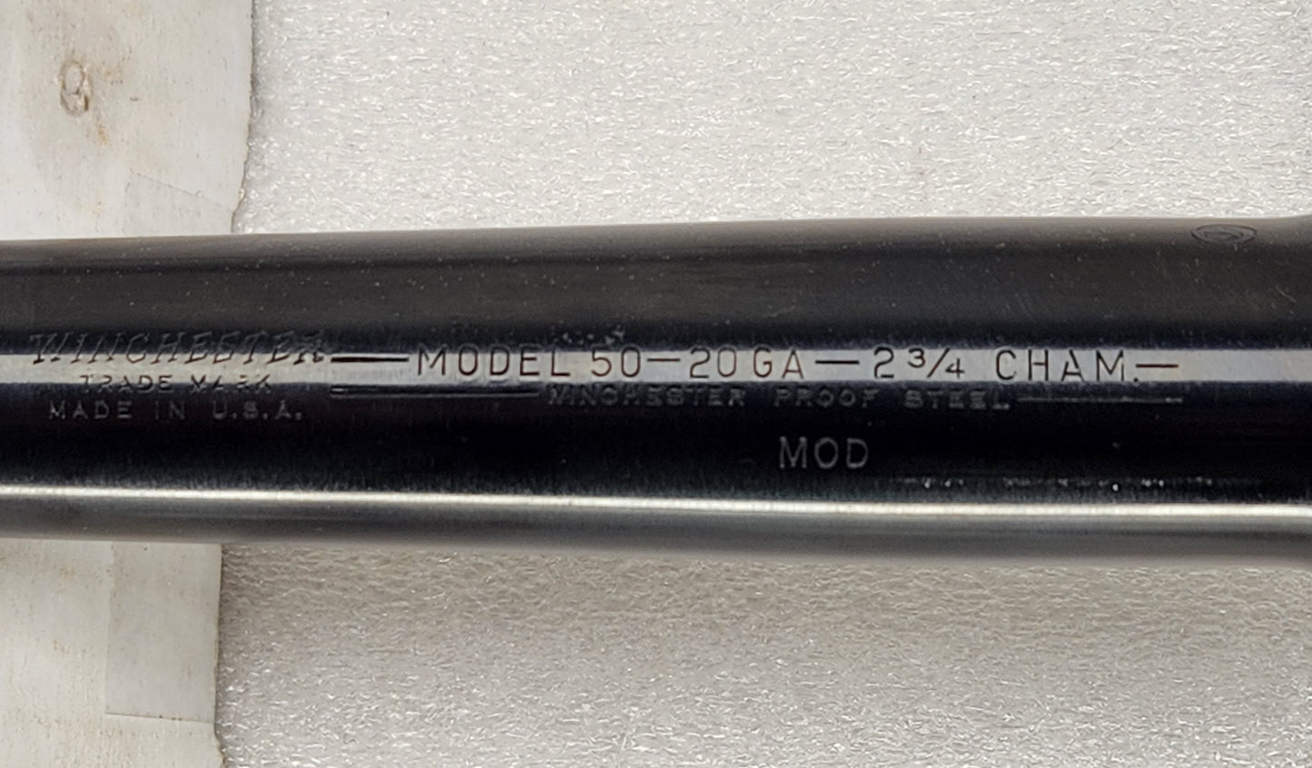 Winchester Model 50 26" Plain Barrel 20 ga Lyman Cutts Choke 2-3/4" 22.5
