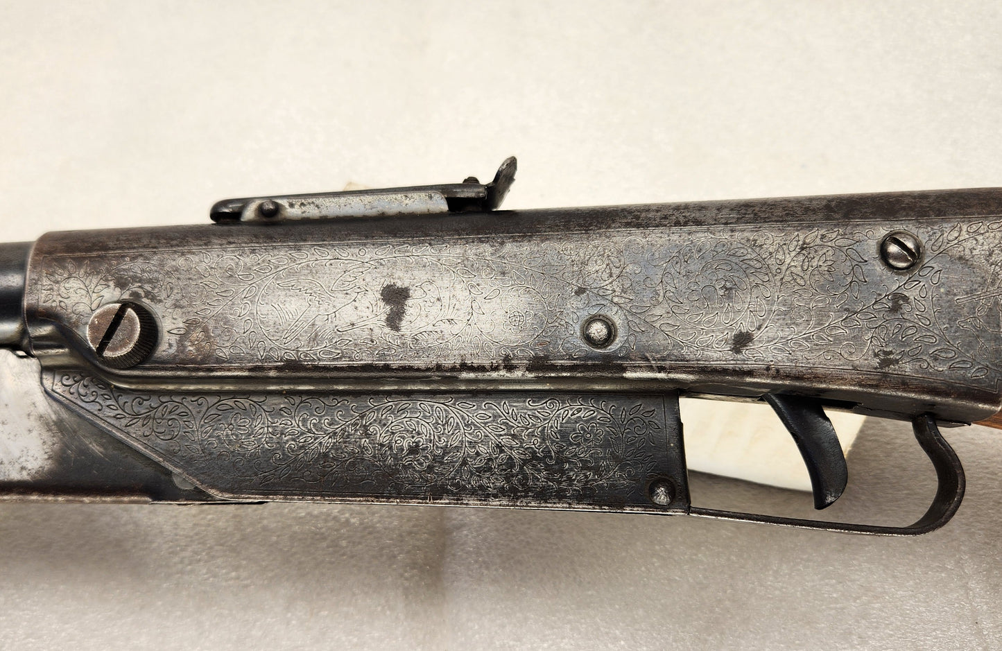 Daisy 25 Vintage 177 BB Gun Wood Stock & Pump Etched Receiver Tested Working