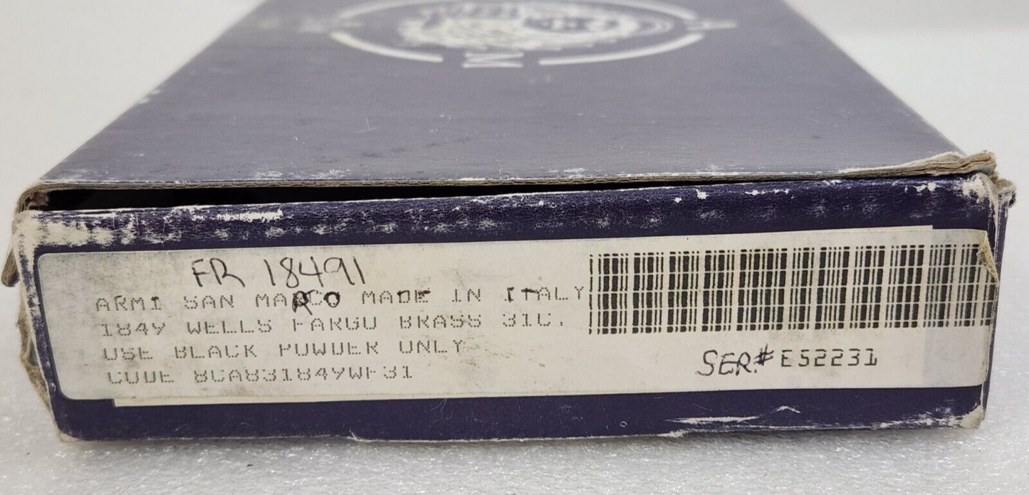 Armi San Marco Factory Box for 1849 Wells Fargo Brass Colt .31 Black Powder