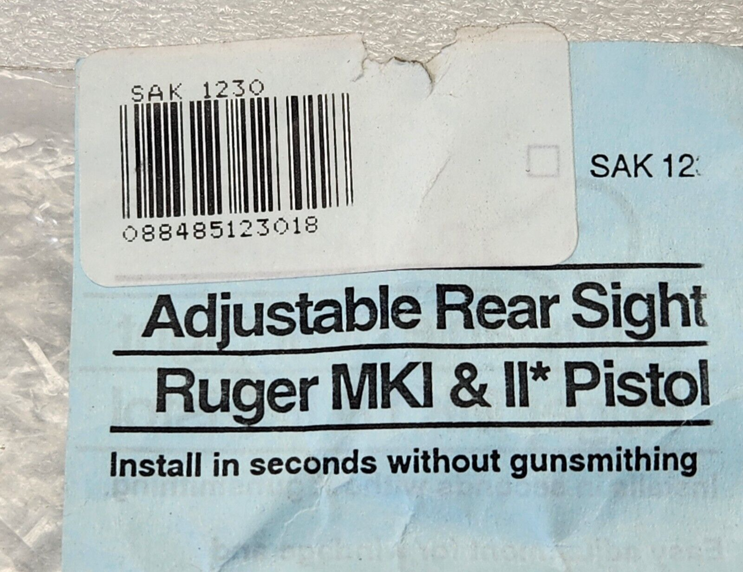 Ram-Line Adjustable Rear Sight Set w/Blades for Ruger MK I II NOS