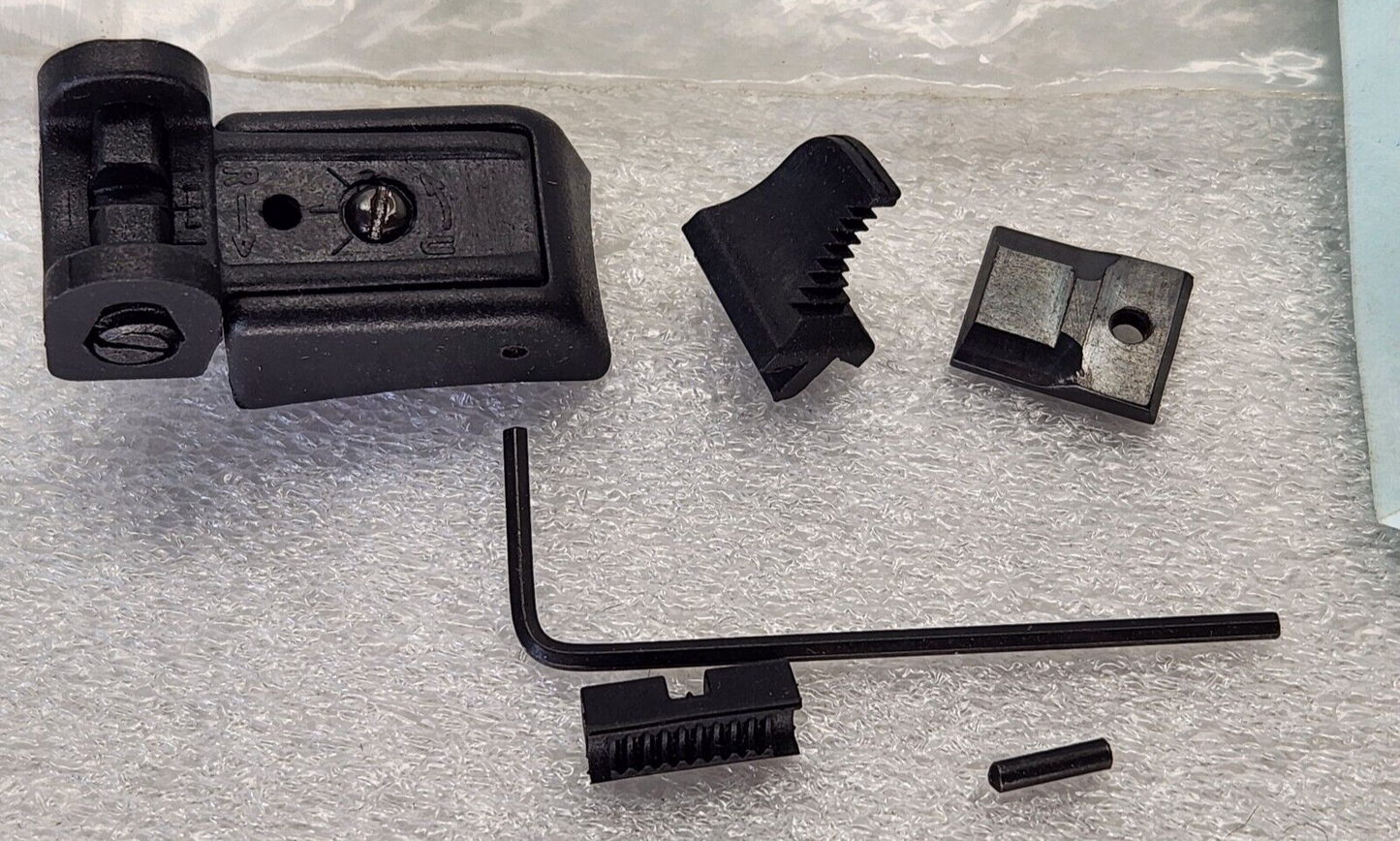 Ram-Line Adjustable Rear Sight Set w/Blades for Ruger MK I II NOS