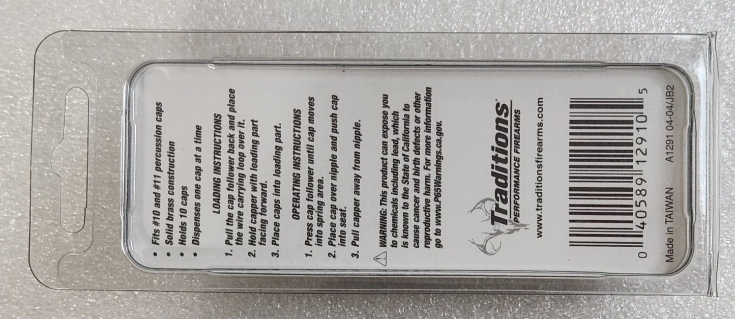 Traditions Firearms A1291 Holds 10 #11 Percussion Field Capper