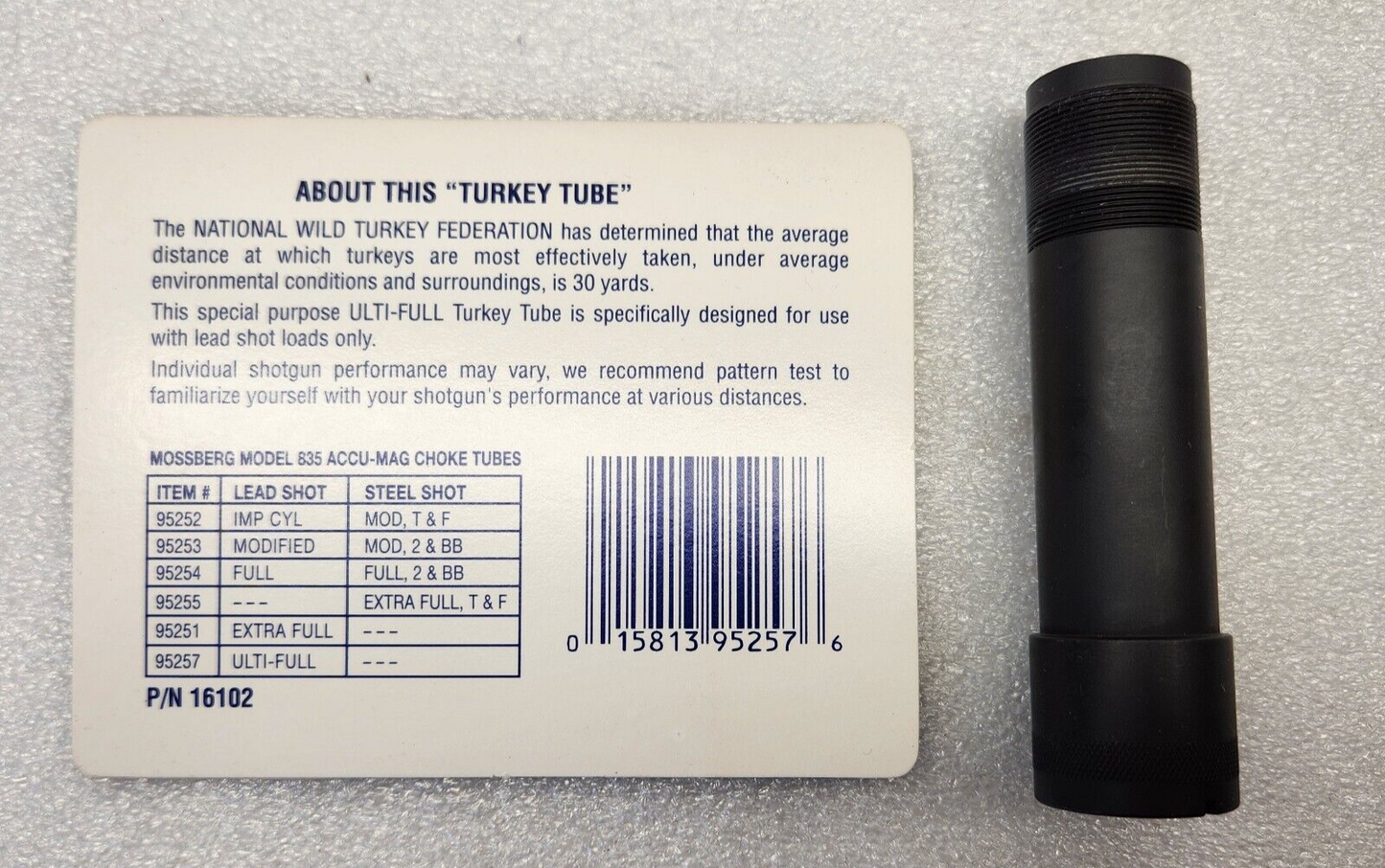 Mossberg Accu-Mag 12 Ga .695 Ulti-Full Extended Choke Tube 95257 835 935 SSI NOS