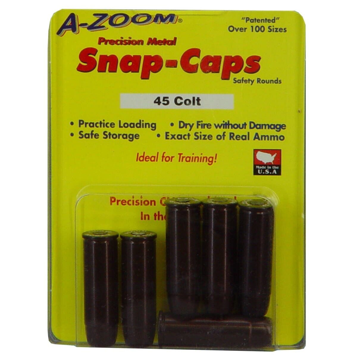 A-Zoom Pachmayr Snap Caps 16124 45 Colt Precision Metal 6 Per Pack