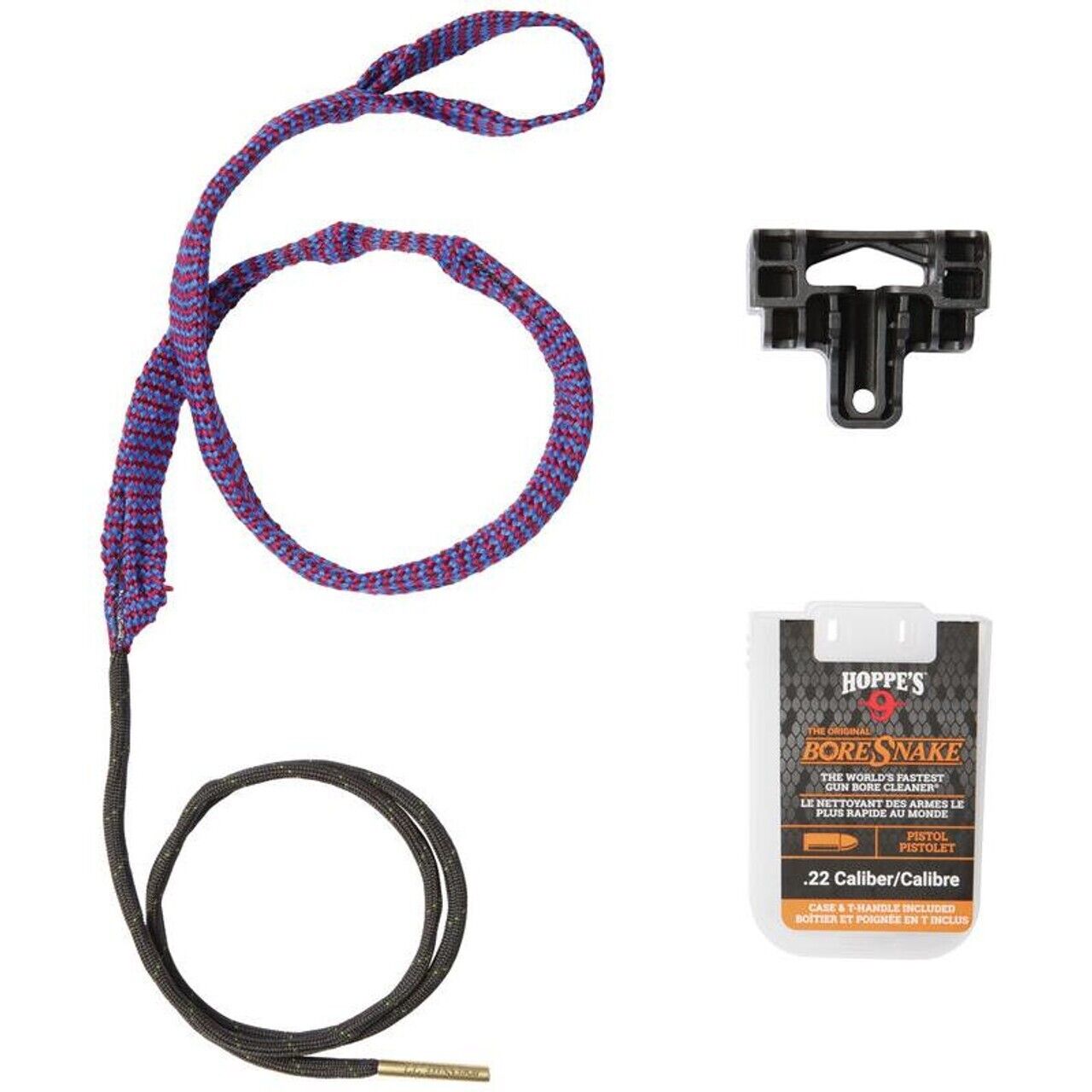 Hoppe's 24000D .22 BoreSnake Den Pistol Bore Cleaner w/Handle & Carry Case