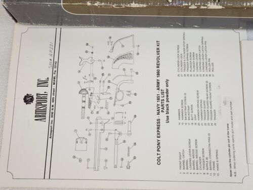 Armi San Marco Factory Box for 1851 Colt Navy Brass .44 Black Powder