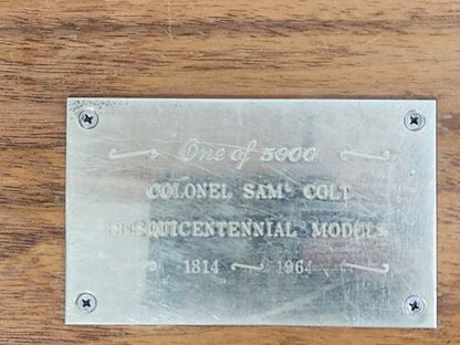 COL Sam Colt Presentation Wooden Case Sesquicentennial 1814-1964 1 of 5000 45