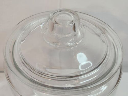 Vintage Swinson Food Products Glass Counter Jar Charlotte NC 8" Tall 10" w/Lid