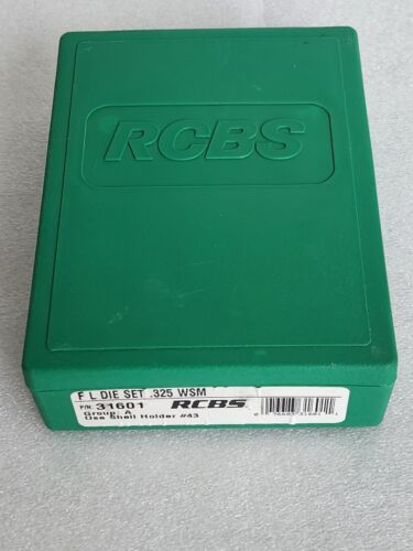 RCBS 31601 2 Carbide Reloading Die Set .325 WSM Full Length * MINT * fl 325