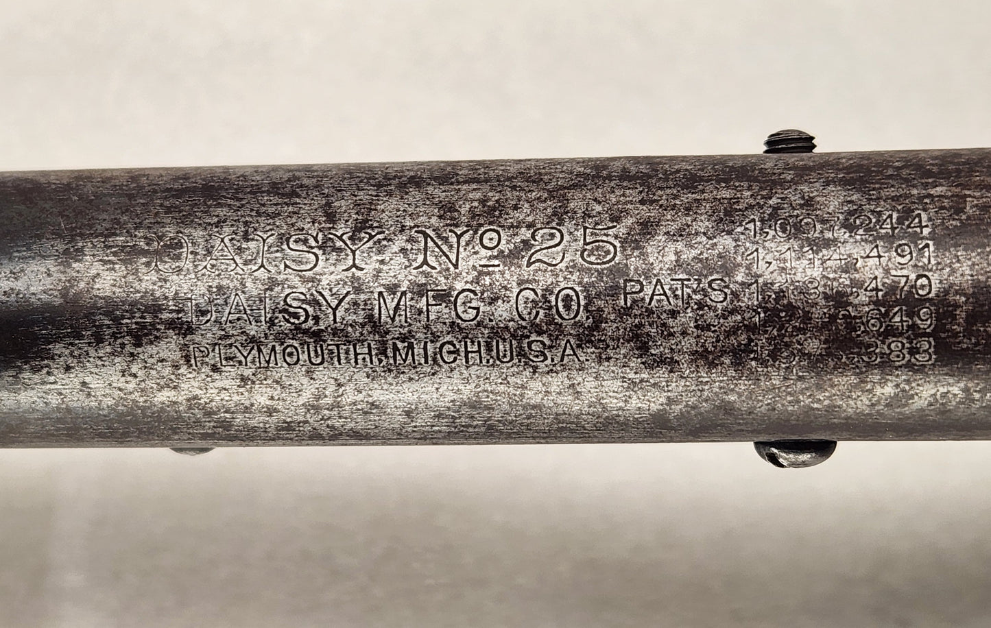 Daisy 25 Vintage 177 BB Gun Wood Stock & Pump Etched Receiver Tested Working