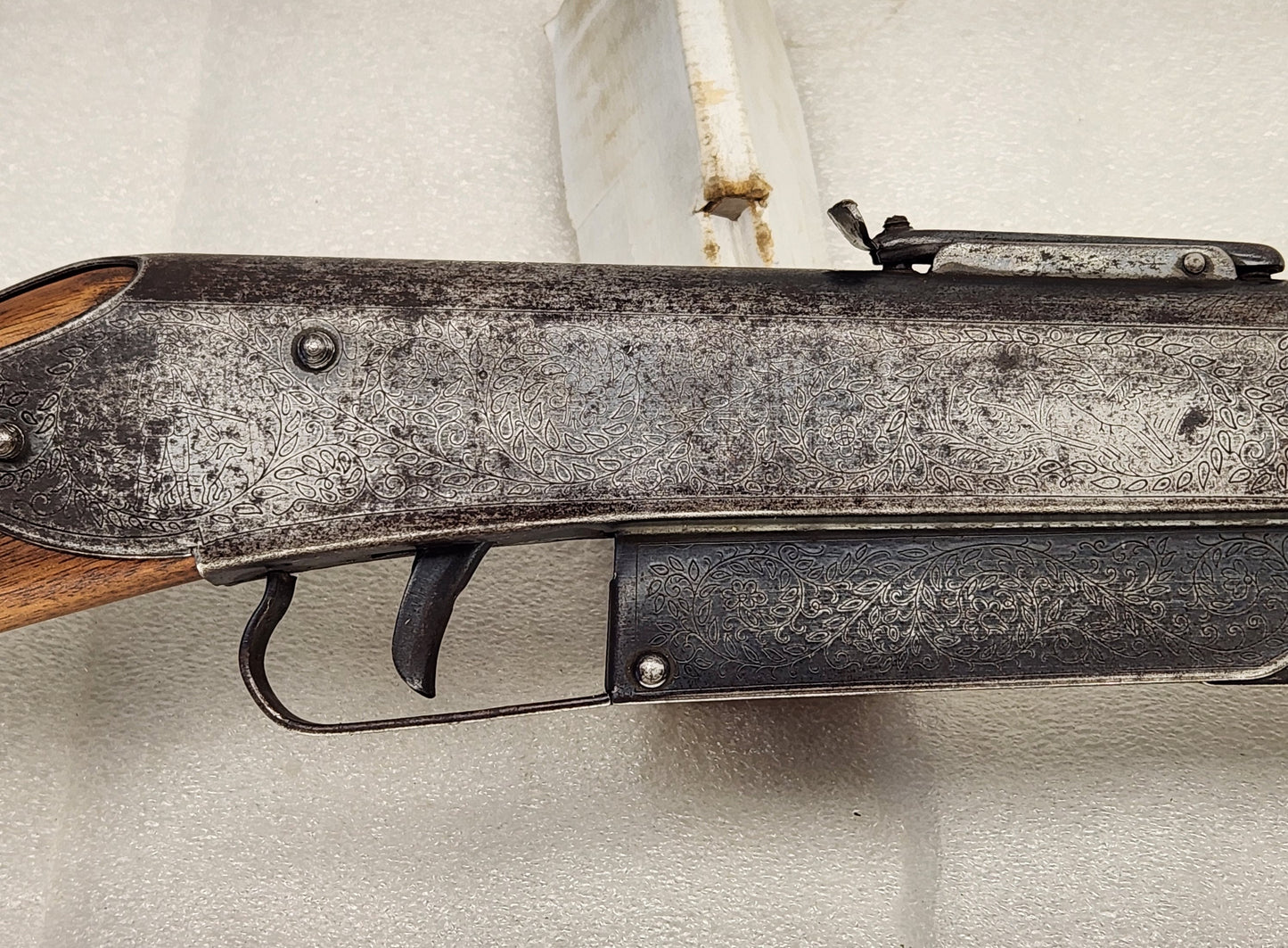 Daisy 25 Vintage 177 BB Gun Wood Stock & Pump Etched Receiver Tested Working