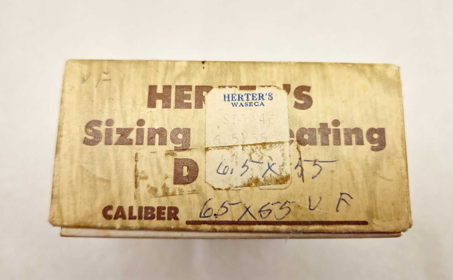 Herters 6.5x55 Swedish Mauser Reloading Dies Vintage Set of 2 w/Box 6.5 *NICE*