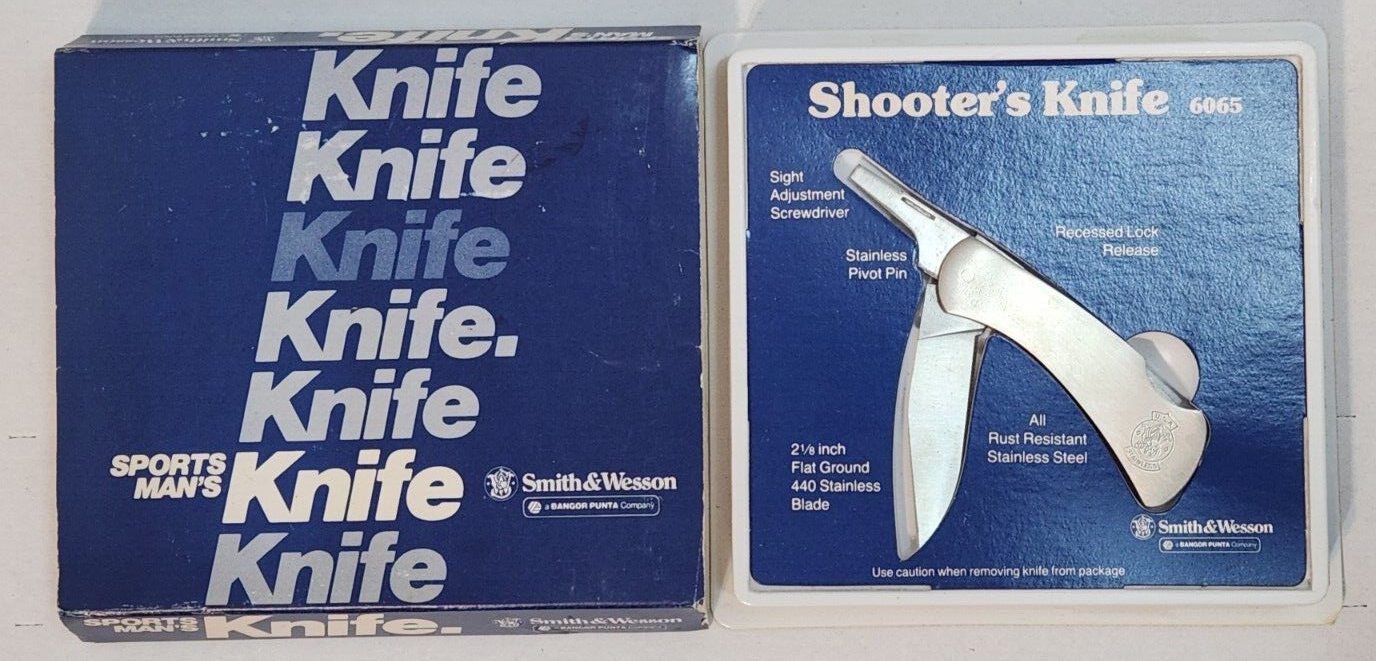 Smith & Wesson Shooters Knife 6065 Open Box Never Used Stainless NIP Vintage
