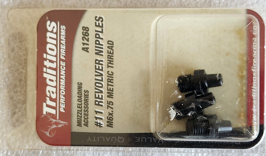 Traditions A1268 #11 Revolver Percussion Nipples (3-Pack) M6 x .75 Metric