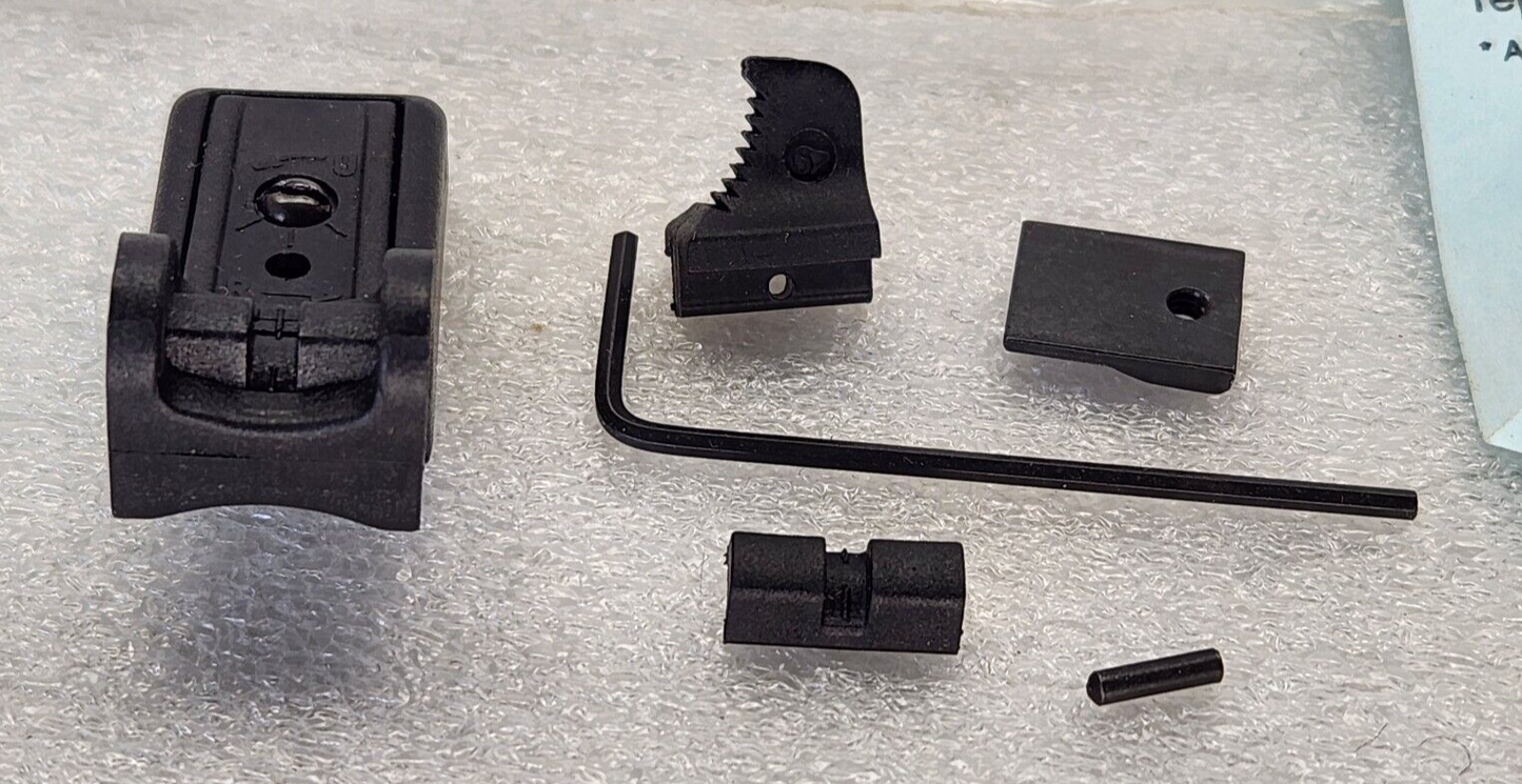 Ram-Line Adjustable Rear Sight Set w/Blades for Ruger MK I II NOS