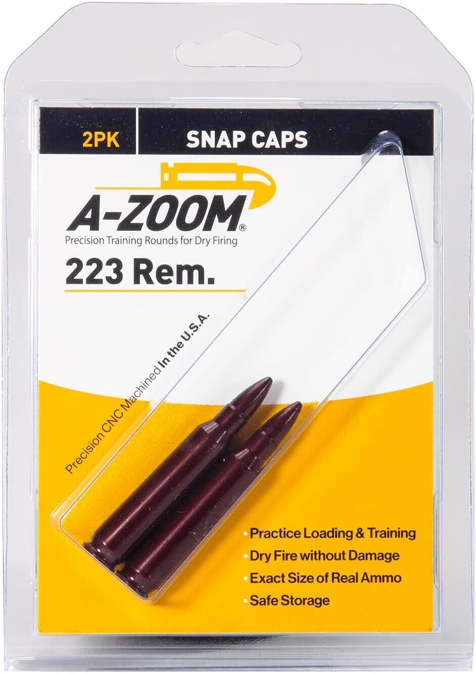 A-Zoom Pachmayr Lyman Snap Caps 12222 223 Rem Precision Metal 2 Per Pack Red NOS