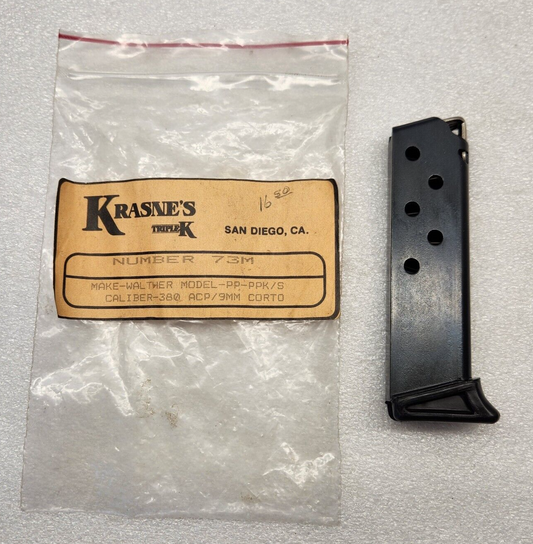 Triple K Krasne's Magazine 73M for Walther PP PPK/S Blued .380 ACP 7 Rd NOS