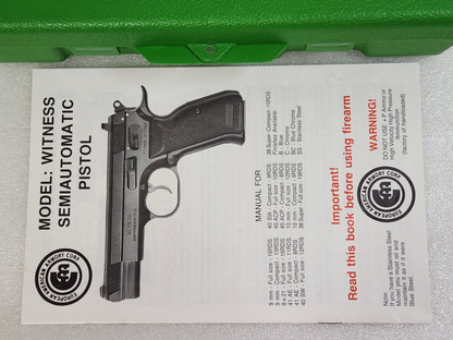 EAA Witness 9mm Automatic Pistol Box Gun Manual Original Series